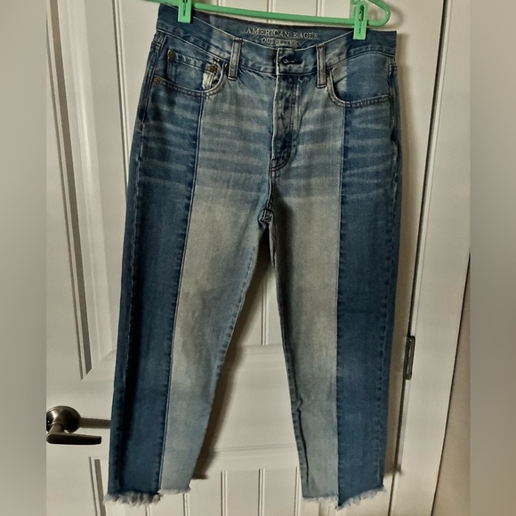 American Eagle Outfitters Denim - American Eagle Outfitters vintage high rise crop two tone Womens Jeans